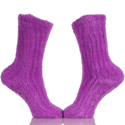 Women Girls Anti-Slip Fluffy Fuzzy Slipper Socks Cute Warm Winter Crew Socks