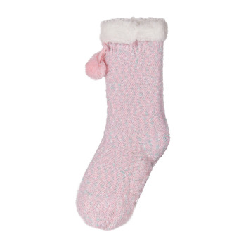 Pink Bow Kids Soft Indoor Floor Cozy Warm Slipper Socks