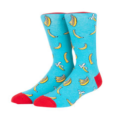 Wholesale Custom Colorful Banana Spot Crew Athletic Crew Unisex Socks
