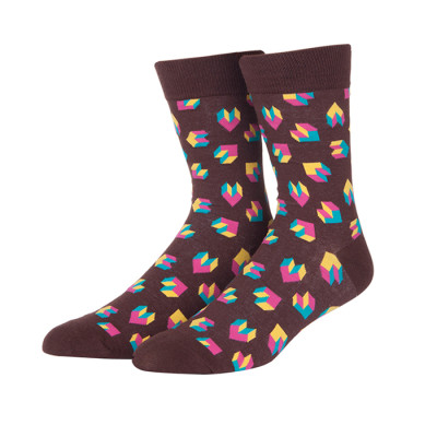 Wholesale Fancy Multi Heart Pattern Design Crew Socks From China Factory