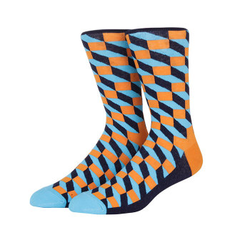 Factory Quality And Reasonable Price 100% Organic New Cotton Color Lattice Socks