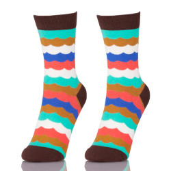 Cotton Colorful Stripes Socks Women Dresses