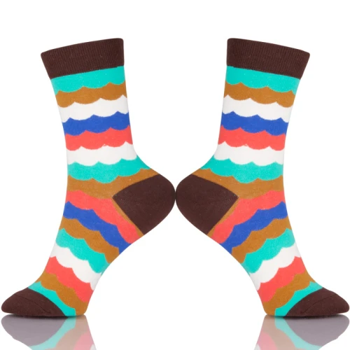 Cotton Colorful Stripes Socks Women Dresses