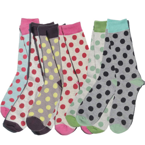 Knee High Polka Dot Men Happy Custom Socks