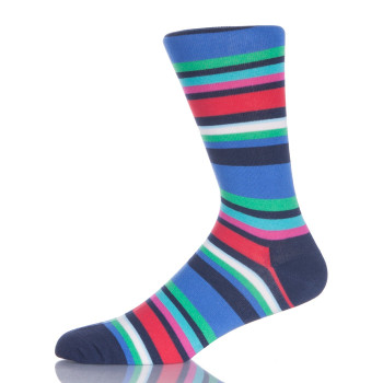 Stripes Fashion Men Bright Color Socks