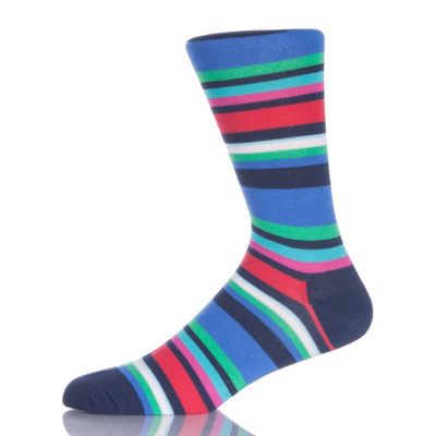 Stripes Fashion Men Bright Color Socks