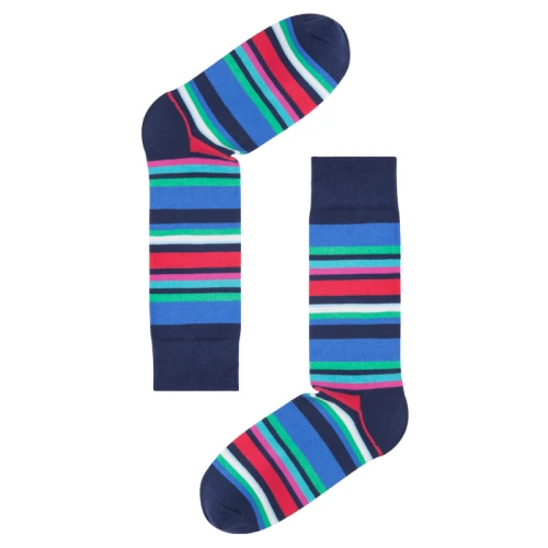 Stripes Fashion Men Bright Color Socks