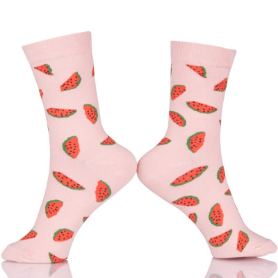 Handmade Sock Loom Knitting Fruit Pink Socks