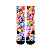 Custom 3D latest Technology Printing Colorful Candy Pattern Sublimation Socks