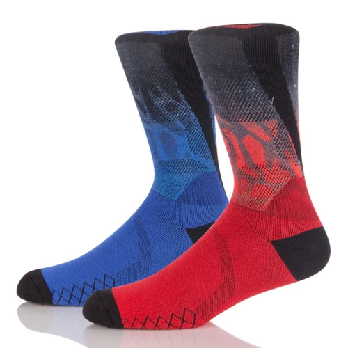 360 Degree Digital Print Socks ,Cotton 3D Printed Crew Badminton Socks