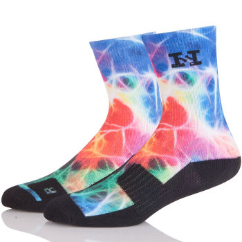 Custom Fashion Design 3D Printed Technology Cotton Sublimation Socks