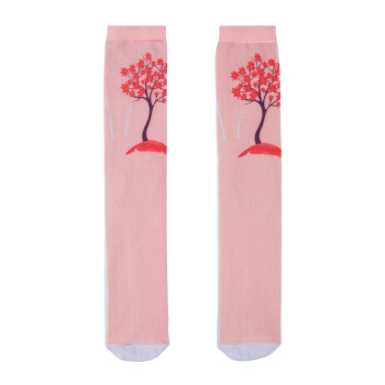 Unisex Knee High Trees Pattern Sports Tube Cotton Sublimation Socks