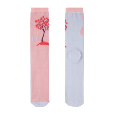 Unisex Knee High Trees Pattern Sports Tube Cotton Sublimation Socks