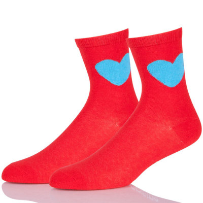 Wholesale Custom Ladies Colored Crew Socks Womens Red Athletic Socks
