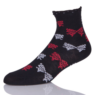 Novelty Ankle Black Wide Wool Boot Socks For Women