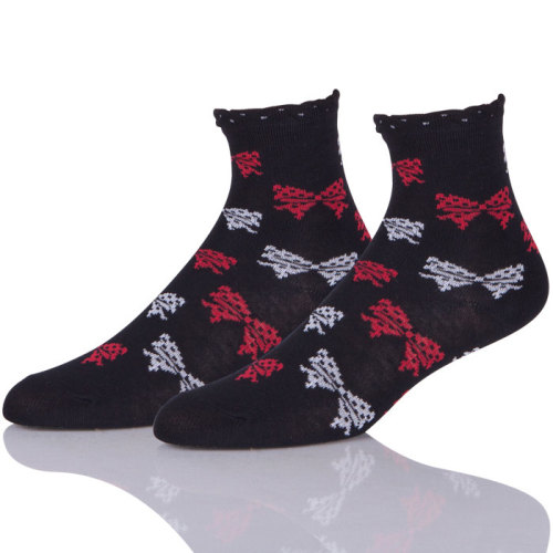 Novelty Ankle Black Wide Wool Boot Socks For Women