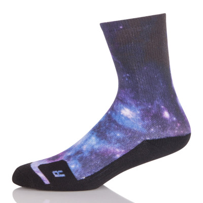 Print Men's For Running Crew Socks ,Low Cut Compression Socks