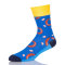 Blue Cartoon Socks For Women Wholesale Custom Print Socks Crew Sport Socks