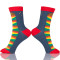 Creative Colorful Striped Cartoon Combed Cotton Socks Crew Casual Crazy Funny Socks