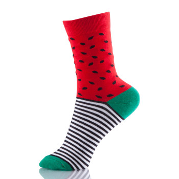 Hot Novelty Fruit Pattern Watermelon Personality Jacquard Cotton Women Socks Casual Cute Socks