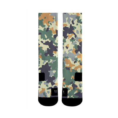 Custom Camouflage Athletic 360 Sublimation Digital Print Socks For Boys