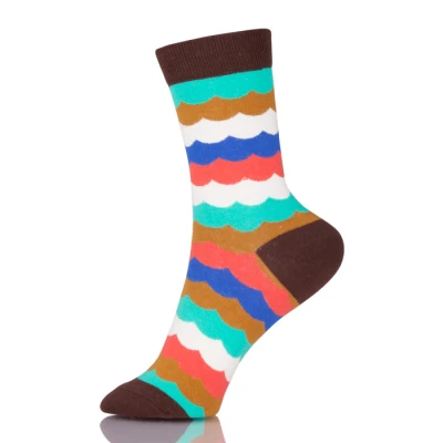 Colorful Fashion Design High Quality Combed Cotton Stripes Business Casual Socks