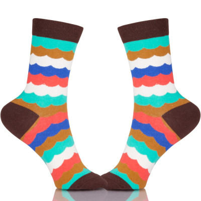 Colorful Fashion Design High Quality Combed Cotton Stripes Business Casual Socks