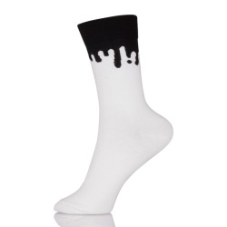 Soft Popular White Dress Socks Women's Cute Pattern Cotton Sock