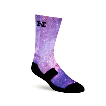 Wholesale Sublimated Print Purple Sky Blank Socks Sports Men