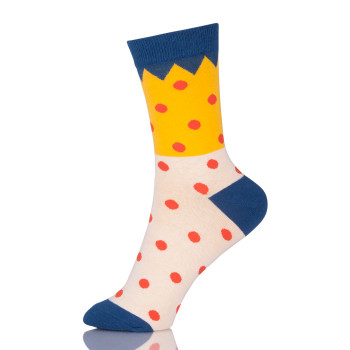 Women Cute Wave Point Socks Female Casual Cotton Socks Dot Patchwork Warm Socks