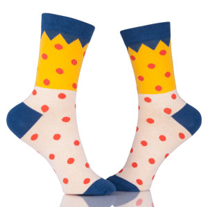 Women Cute Wave Point Socks Female Casual Cotton Socks Dot Patchwork Warm Socks