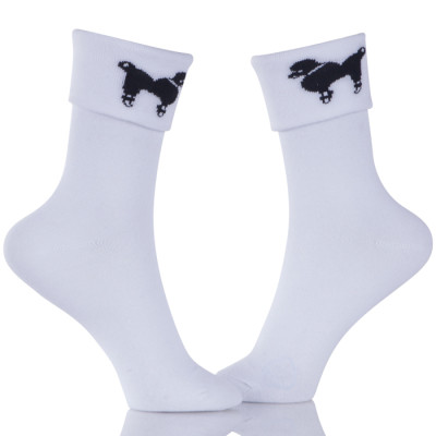 Women Socks Breathable Sports Socks Solid Color Comfortable Cotton Ankle Socks White