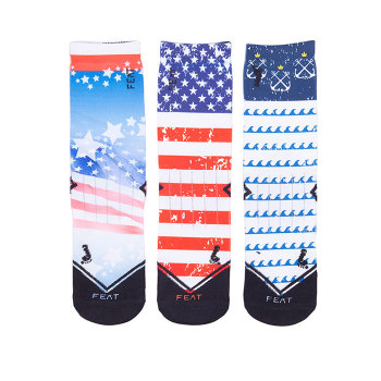 White Socks For Sublimation Soccer Print Socks Custom