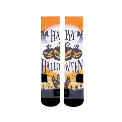 Halloween Style Colorful Men Fashion Design 3D Printed Sublimation Socks Sporty