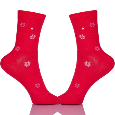 Cotton Women Snowflake Socks Soft Low Cut Tube Socks Sokken Vrouwen