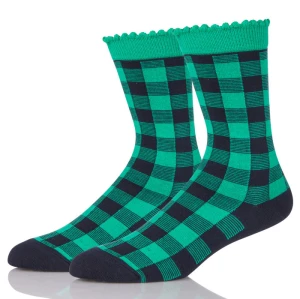 Fashion Style Unisex Street Cotton Socks Fun Plaid Pattern Socks meias