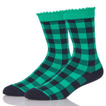 Fashion Style Unisex Street Cotton Socks Fun Plaid Pattern Socks meias
