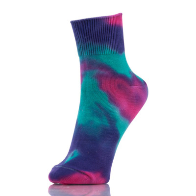 Unisex Novelty Colorful Tie-dyeing Skateboard Socks Cotton Long Socks Meias