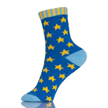 Eco-friendly Fun Crazy Cotton Star Pattern Socks For Women