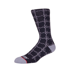 Manufacturer Wholesale Socks With OEM Woven Custom Logo Mens Socks Design Crew Black