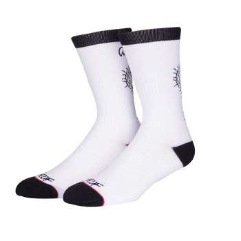Wholesale High Quality Knitted Pattern Custom White Sports Team Athletic Socks