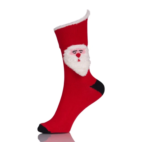 Custom 3D Red Christmas Boot Elite Socks