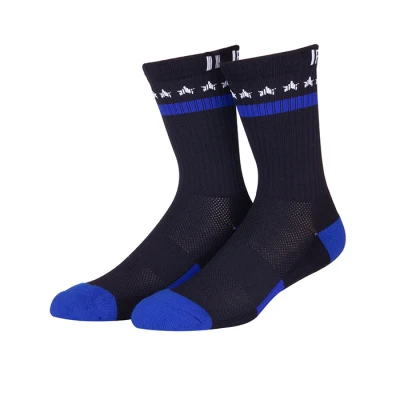Mens Black Crew Socks, Moisture Wicking Cotton Thick Cushion Quality Athletic or Work Socks