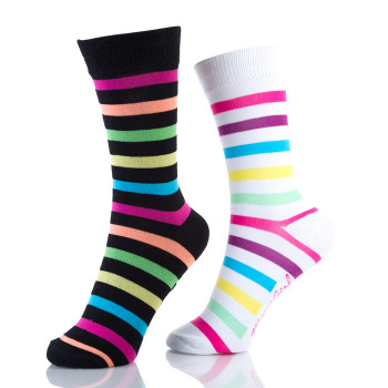 Cute Crew Colorful Striped Summer Socks Womens
