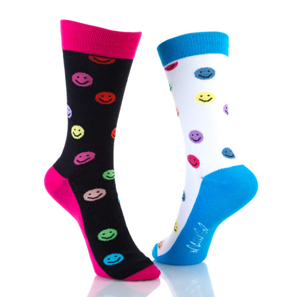 Fun Crew Dress Smile Socks Womens