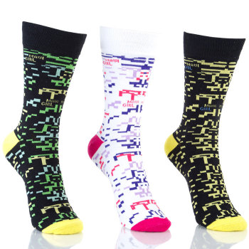 Womens Trendy Patterned Crew Socks Fashion