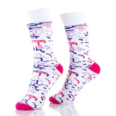 Womens Trendy Patterned Crew Socks Fashion