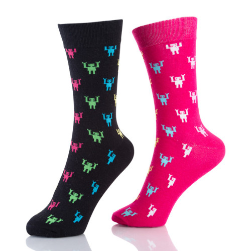 Womens Multi Colored Socks Fashion Black And Red