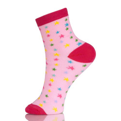 Hot Sale Girl Plain Ankle Socks With Stars