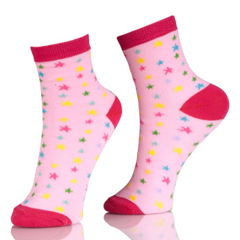 Hot Sale Girl Plain Ankle Socks With Stars
